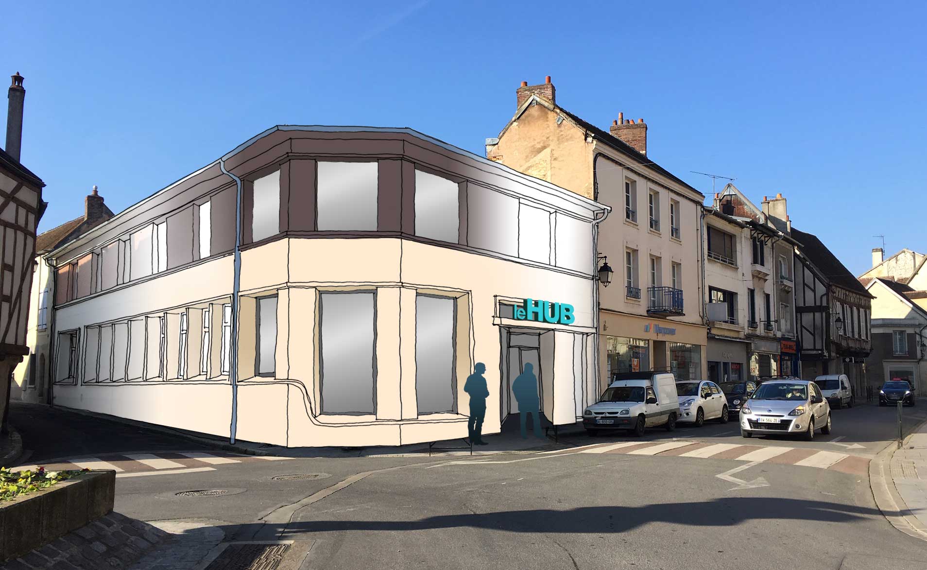 Modernisation d'une façade à Provins